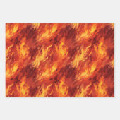 Fire Flame Wrapping Paper Flat Sheet Set (Voorkant 2)