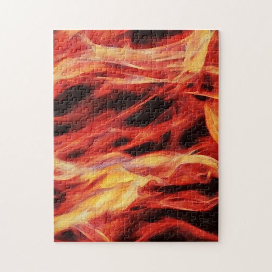 Fire Flames Art Puzzel Legpuzzel (Verticaal)