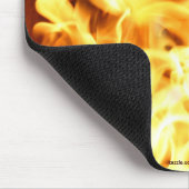 Fire & Flames Burning Fiery Gift Mousepad Muismat (Hoek)