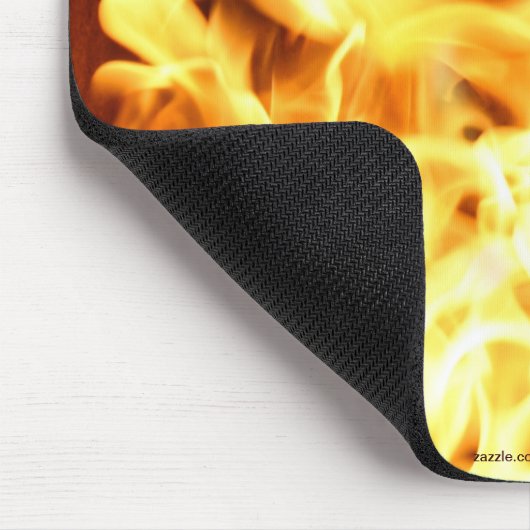 Fire & Flames Burning Fiery Gift Mousepad Muismat (Hoek)