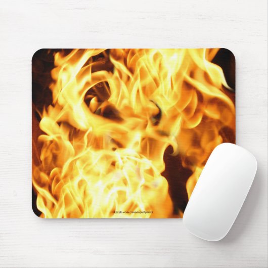 Fire & Flames Burning Fiery Gift Mousepad Muismat (Met muis)