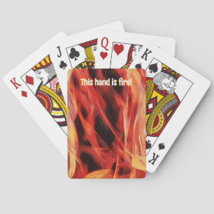 Fire Flames Hot Hand Poker Game Nacht Kaarten