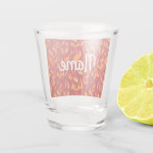 Fire flames party barware shotglass shot glas (Achterkant)