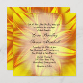 Fire Floral Wedding Theme Uitnodiging (Voorkant / Achterkant)