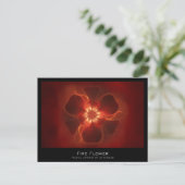 Fire Flower Fractal Artist Card Briefkaart (Staand voorkant)