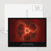 Fire Flower Fractal Artist Card Briefkaart (Voorkant / Achterkant)