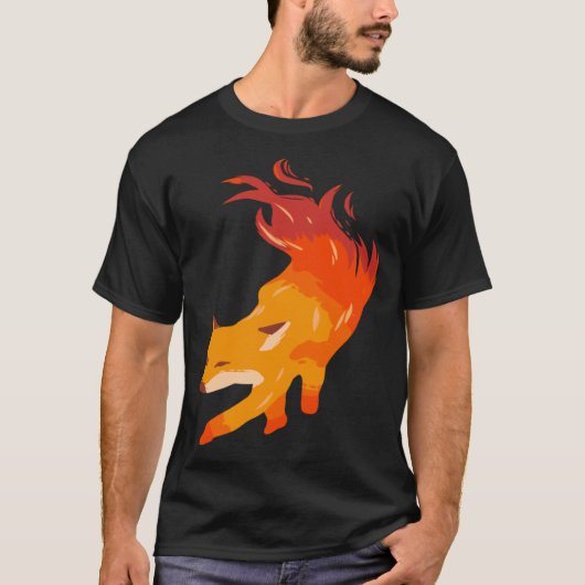 Fire fox artist and fox fan t-shirt (Voorkant)
