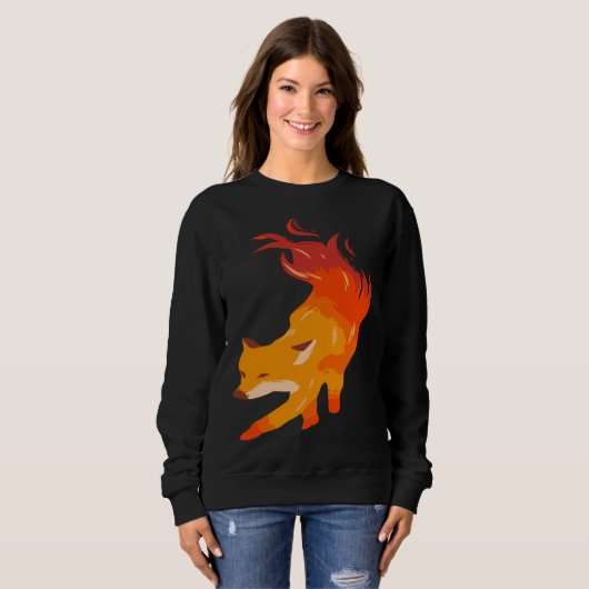 Fire fox artist and fox fan trui (Voorkant volledig)