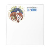 FIRE FOX-rode panda, notitieblok aanpassen (Voorkant)