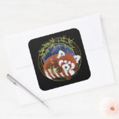 FIRE FOX rode panda stickers 2 maten (Envelop)