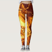 Fire Fractal Art 5-6-Afbeeldingen Leggings (Voorkant)