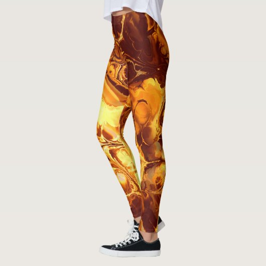 Fire Fractal Art 5-6-Afbeeldingen Leggings (Links)