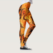 Fire Fractal Art 9-10 Afbeelding Opties Leggings (Rechts)