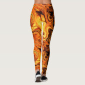 Fire Fractal Art 9-10 Afbeelding Opties Leggings (Achterkant)