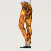 Fire Fractal Art 9-10 Afbeelding Opties Leggings (Links)