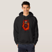 Fire German Shepherd Dog Hoodie (Voorkant volledig)