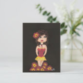 Fire Girl Quantum Cutie Girl Post Card Briefkaart (Staand voorkant)