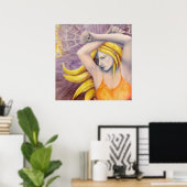 Fire Goddess Dancing Poster (Thuiskantoor)