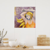 Fire Goddess Dancing Poster (Keuken)