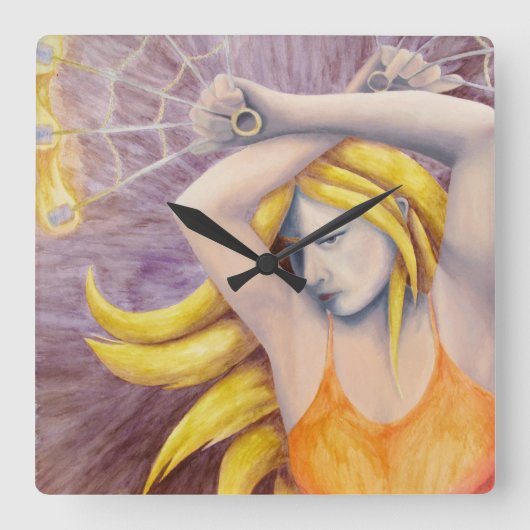 Fire Goddess dansende wandklok (Voorkant)