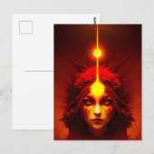 Fire Goddess Fantasy Art Briefkaart (Voorkant / Achterkant)