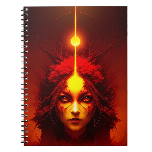 Fire Goddess Fantasy Art Notitieboek (Voorkant)