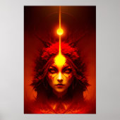 Fire Goddess Fantasy Art Poster (Voorkant)