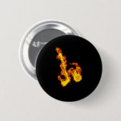 Fire Golf Flames Golf Ball Golfer Ronde Button 5,7 Cm (Voorkant /achterkant)