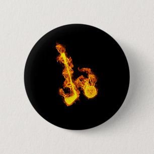Fire Golf Flames Golf Ball Golfer Ronde Button 5,7 Cm