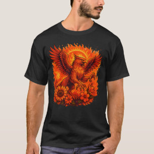 Fire Griffin Mythical Fantasy Art T-shirt