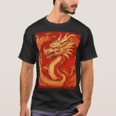 Fire Guardian: Majestic Dragon Tattoo ontwerp T-shirt (Voorkant)
