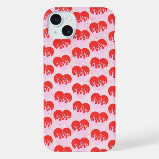 Fire Heart iPhone Hoesje 15 Plus Case (Achterkant)