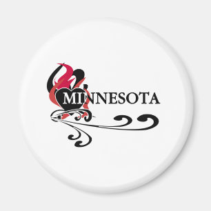 Fire Heart Minnesota Magneet