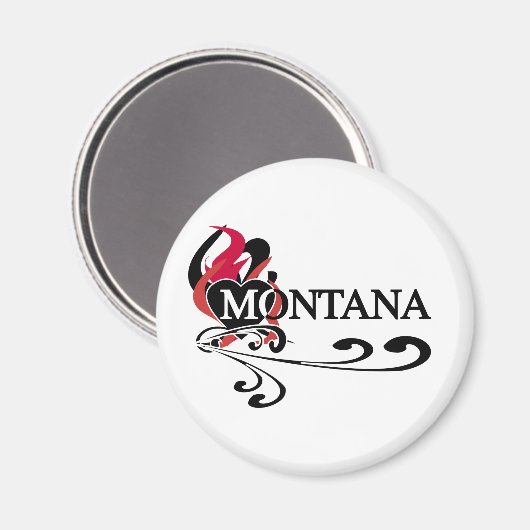 Fire Heart Montana Magneet (Voorkant / Achterkant)