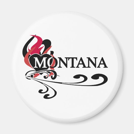 Fire Heart Montana Magneet (Voorkant)