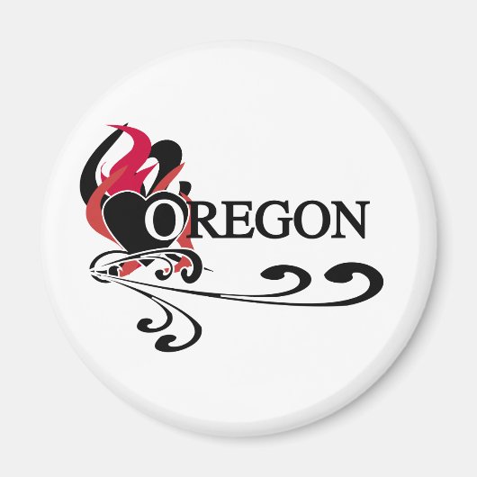 Fire Heart Oregon Magneet (Voorkant)