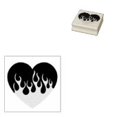 Fire Heart Rubberstempel (Gestempeld)