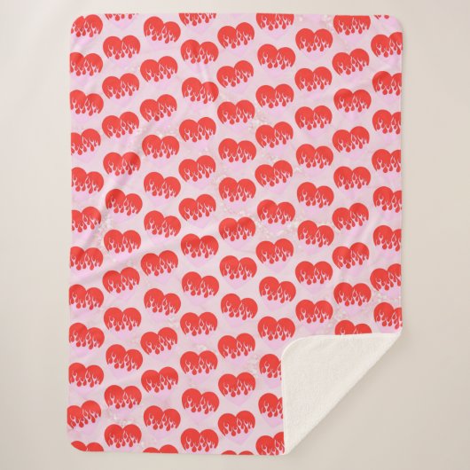 Fire Heart Sherpa Deken (Voorkant)