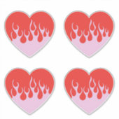 Fire Heart Sticker (Voorkant)