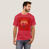 Fire Heart-T-shirt T-shirt (Voorkant volledig)