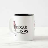 Fire Heart Texas Tweekleurige Koffiemok (Voorkant links)