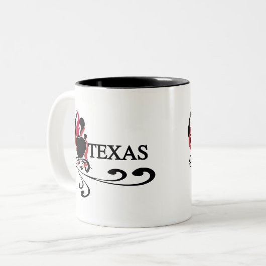 Fire Heart Texas Tweekleurige Koffiemok (Voorkant links)