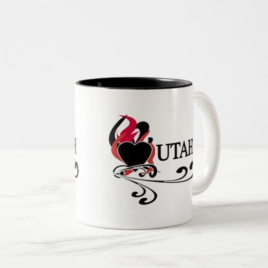 Fire Heart Utah Tweekleurige Koffiemok (Voorkant rechts)