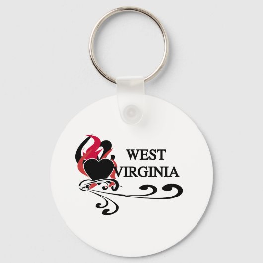 Fire Heart West Virginia Sleutelhanger (Voorkant)