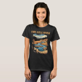Fire Hole Rivier Yellowstone Goud Reis T-shirt (Voorkant volledig)