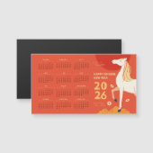 Fire Horse 2026 Chinese New Year Magnetic Calendar (Voorkant / Achterkant)