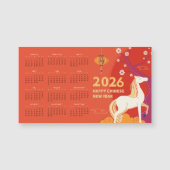 Fire Horse 2026 Chinese New Year Magnetic Calendar (Voorkant)