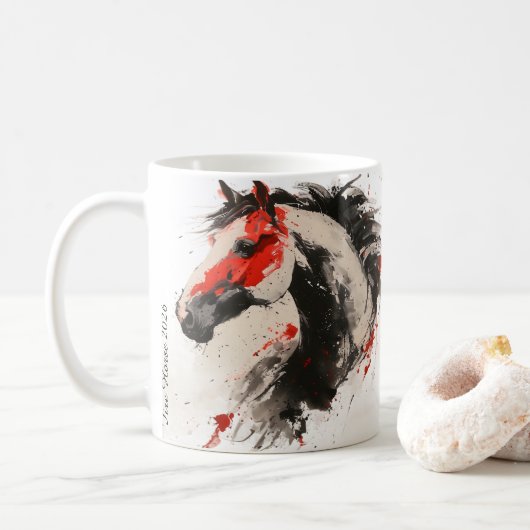 Fire Horse 2026 — Lumina & Ash Signature Mug Koffiemok (Met donut)