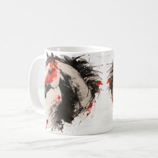 Fire Horse 2026 — Lumina & Ash Signature Mug Koffiemok (Voorkant links)
