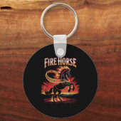 Fire Horse 2026 Zodiac Art Chinese New Year  Sleutelhanger (Voorkant)